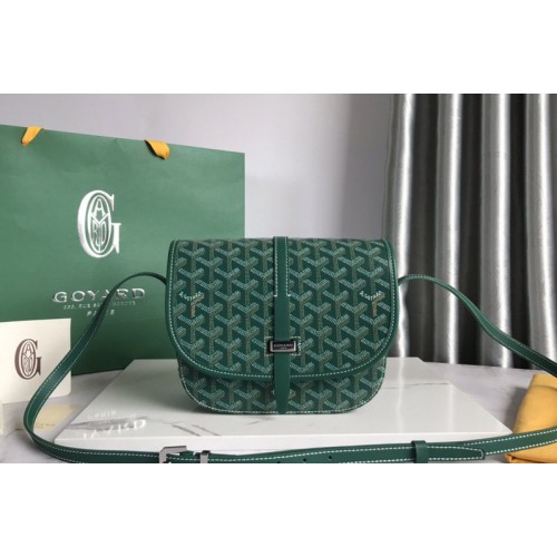 Goyard Belvedere PM bag in Green Goyardine Canvas