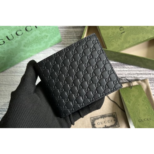 Gucci Bifold Wallet in Black Microguccissima Logo Leather Gucci Bifold Wallet in Black Microguccissima Logo Leather