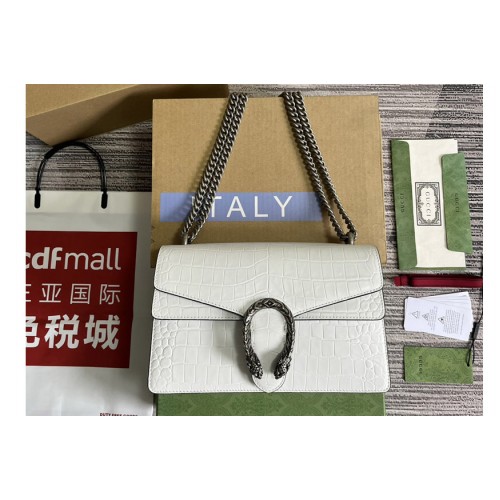 Gucci Dionysus crocodile small shoulder bag in White crocodile Leather