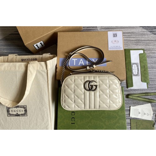 Gucci Marmont small shoulder bag in White matelasse leather