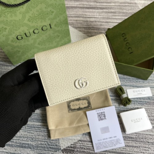 Gucci Marmont card case wallet in White leather