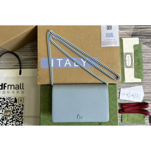 Gucci Marmont mini chain bag in Blue leather