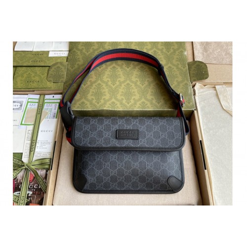 Gucci Black belt bag in Black grey Supreme canvas