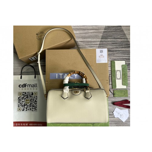 Gucci diana japan limited small top handle bag in White Leather