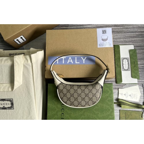 Gucci Ophidia jumbo mini bag in Beige and White Supreme canvas