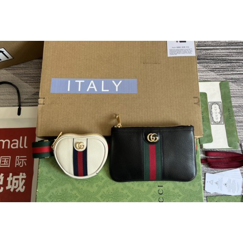 Gucci Ophidia heart utility belt Bag in Black Leather