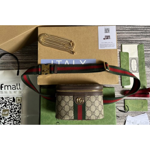 Gucci Ophidia belt bag in Beige and ebony Supreme canvas