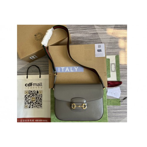 Gucci Horsebit 1955 shoulder bag in Grey leather