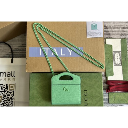 Gucci Marmont top handle card case wallet in Green leather