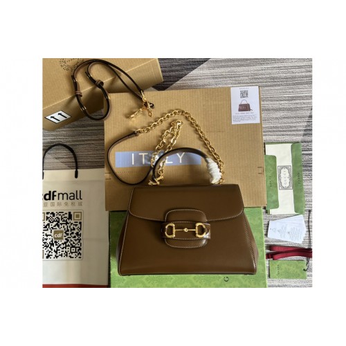 Gucci Horsebit 1955 medium bag in Brown leather