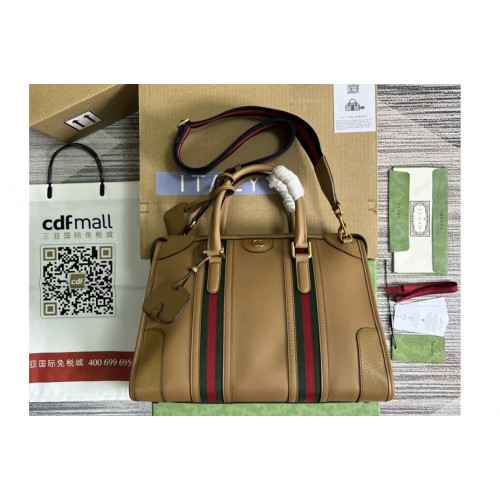 Gucci Bauletto Tote bag in Brown Leather