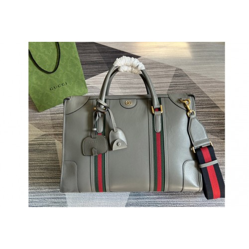 Gucci Bauletto Large Tote bag in Grey Leather