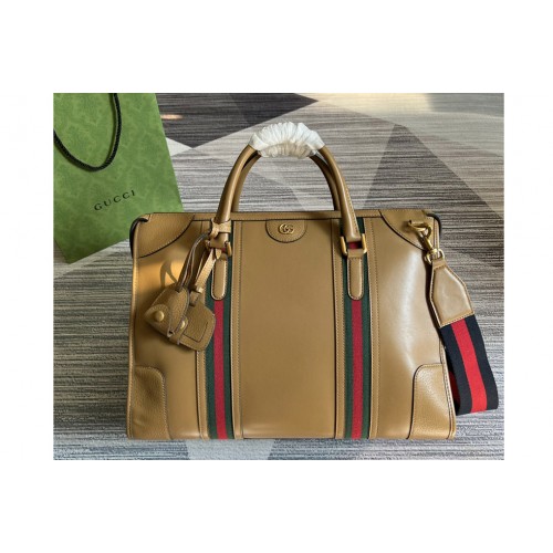 Gucci Bauletto Large Tote bag in Brown Leather