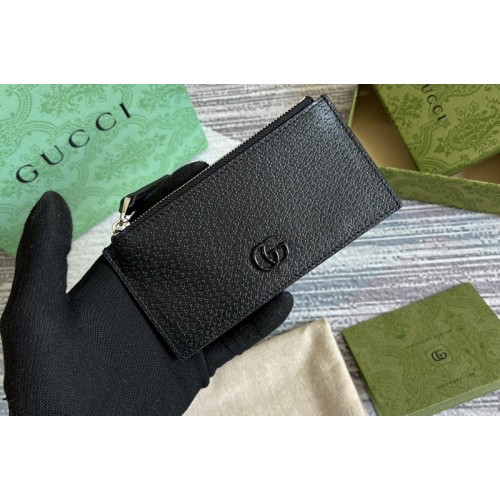 Gucci Marmont zip card case in Black Leather