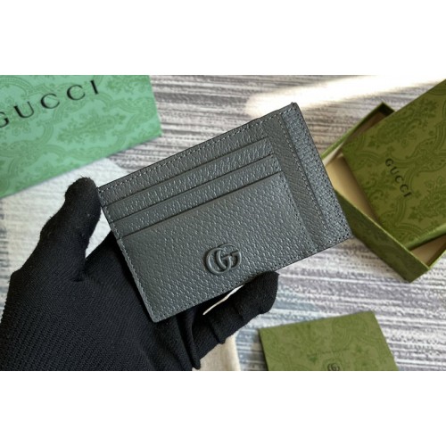 Gucci Marmont card case in Grey leather