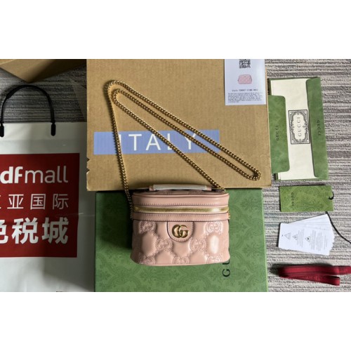 Gucci Matelasse top handle mini bag in Pink Matelasse leather Gucci Matelasse top handle mini bag in Pink Matelasse leather