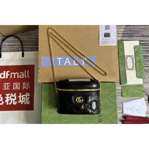 Gucci ‎ Matelasse top handle mini bag in Black Matelasse leather