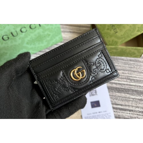 Gucci Matelasse card case in Black Matelasse leather