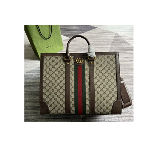 Gucci Ophidia large tote bag in Beige and ebony Supreme canvas