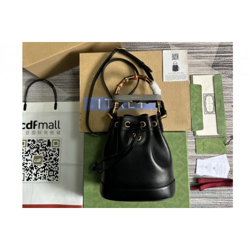 Gucci Diana mini bucket bag in Black leather Gucci Diana mini bucket bag in Black leather