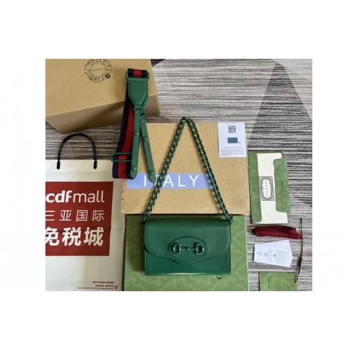 Gucci Horsebit 1955 mini bag in Green leather