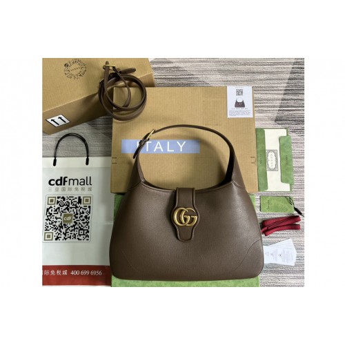 Gucci Aphrodite medium shoulder bag in Khaki soft leather