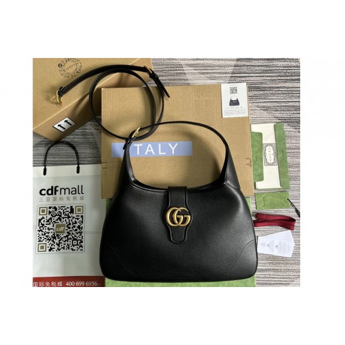 Gucci Aphrodite medium shoulder bag in Black soft leather
