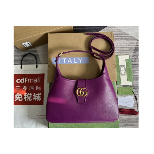 Gucci Aphrodite medium shoulder bag in Purple soft leather