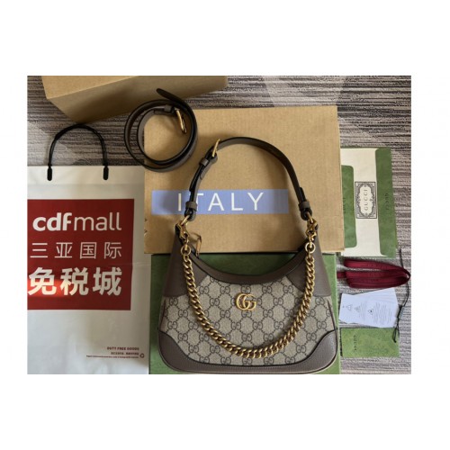 Gucci ‎‎ Aphrodite small shoulder bag in Beige and ebony Supreme canvas