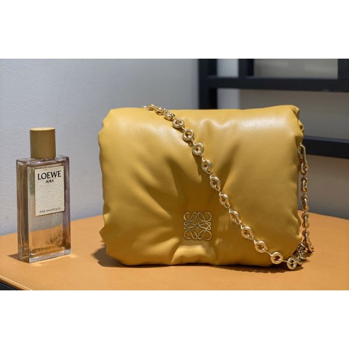 Loewe Puffer Goya bag in Apricot shiny nappa lambskin