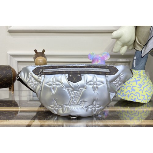 Louis Vuitton M20971 Maxi Bumbag bag in Silver recycled nylon