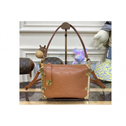 Louis Vuitton M21477 Side Trunk handbag in Brown Calfskin