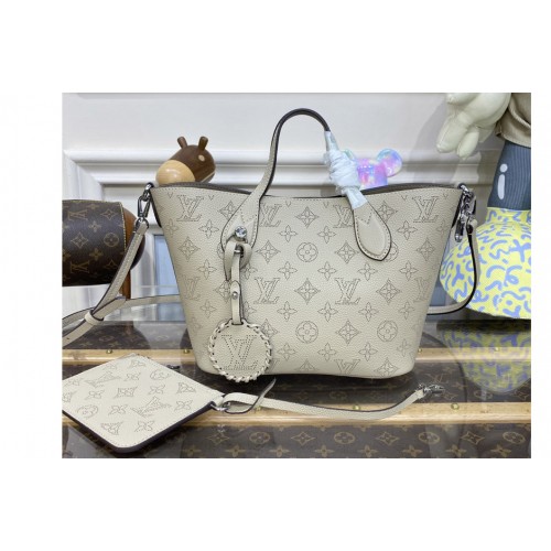 Louis Vuitton M21849 Blossom PM tote bag in Beige Mahina perforated calfskin leather