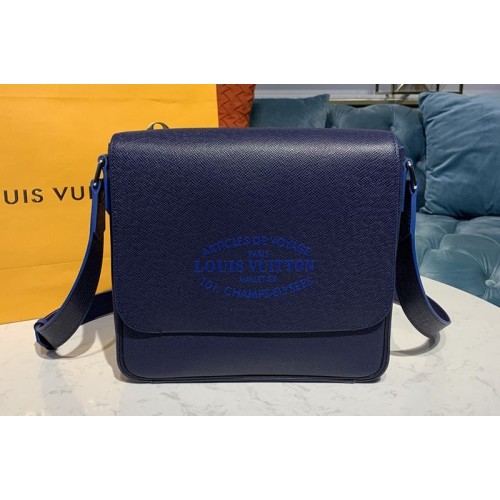 Louis Vuitton M30362 Roman PM Messenger Bag in Navy Blue Taiga leather
