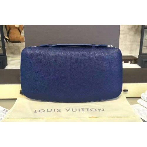 LOUIS VUITTON M30652 Atoll Taiga Travel Case in Blue Taiga Leather