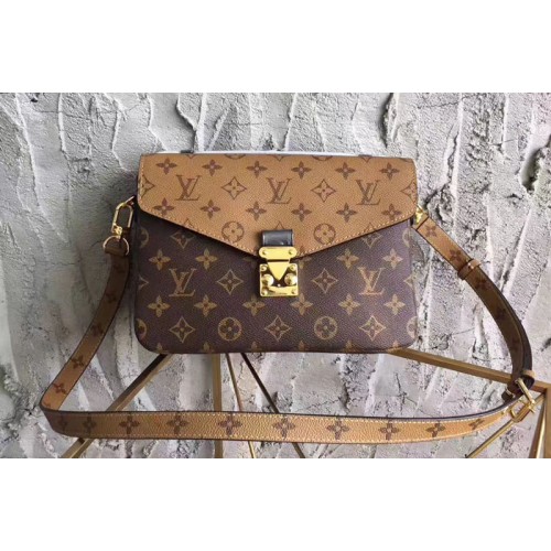 Louis Vuitton M41465 Pochette Metis Bag in Monogram Reverse Canvas