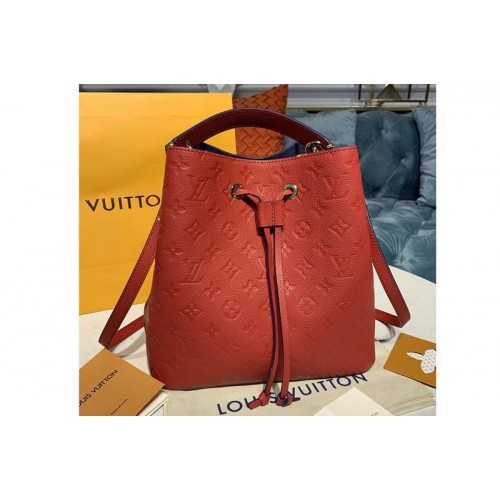 Louis Vuitton M45306 Neonoe MM Bags in Navy Red Monogram Empreinte leather