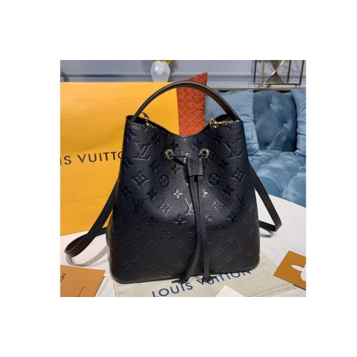 Louis Vuitton M45256 Neonoe MM Bags in Black Monogram Empreinte leather