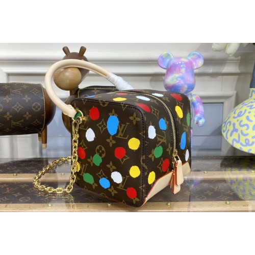 Louis Vuitton M46450 LVxYK Square Bag in Monogram coated canvas with 3D Painted Dots print