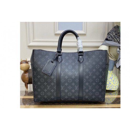 Louis Vuitton M46451 Sac Plat 24H carryall tote Bag in Monogram Eclipse coated canvas