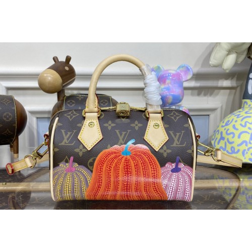 Louis Vuitton M46469 LVxYK Speedy Bandoulière 20 Bag in Monogram coated canvas with Pumpkin print