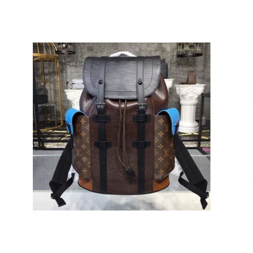 Louis Vuitton M51458 Christopher PM Backpack in Epi Leather With Monogram Canvas