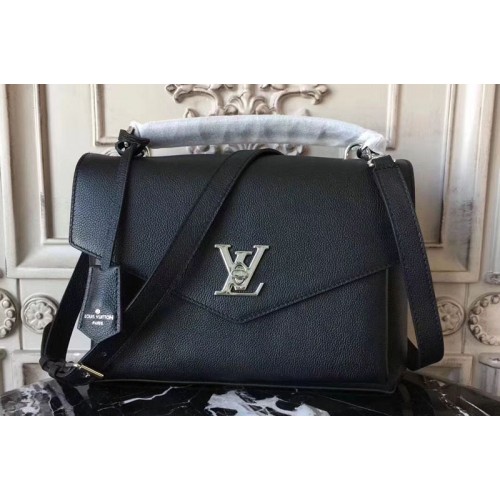 Louis Vuitton M54849 My Lockme Bag in Black Calf Leather