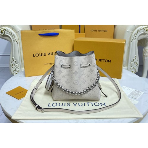 Louis Vuitton M57201 Bella bucket bag in Gray Mahina calf leather