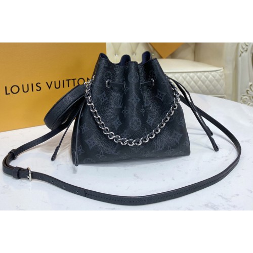 Louis Vuitton M57070 Bella bucket bag in Black Mahina calf leather
