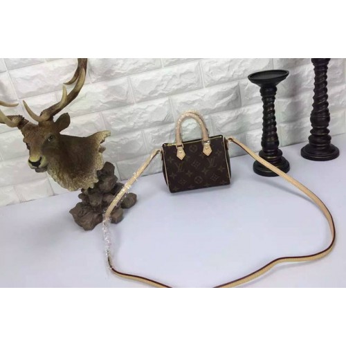 Louis Vuitton M61252 Nano Speedy Bag in Monogram Canvas