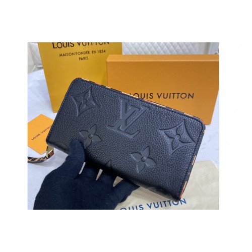 Louis Vuitton M80680 Zippy wallet in Black Monogram Empreinte leather