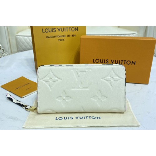 Louis Vuitton M80685 Zippy wallet in Crème Beige Monogram Empreinte leather