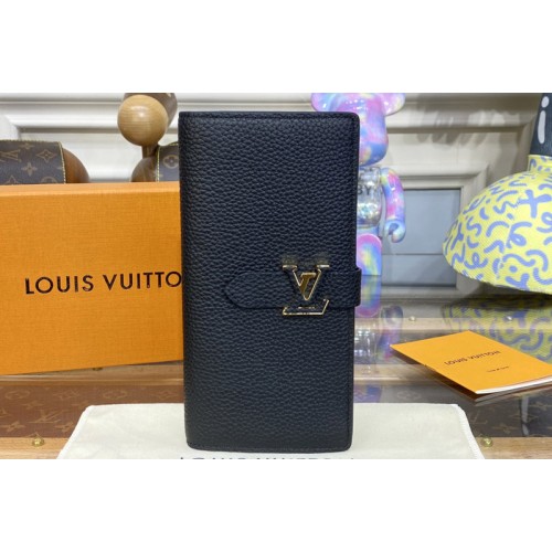 Louis Vuitton M81330 Vertical wallet in Black Taurillon leather