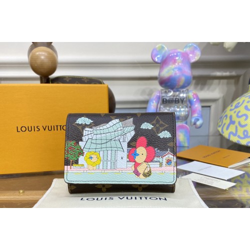 Louis Vuitton M81631 Victorine wallet in Monogram coated canvas With Fuchsia